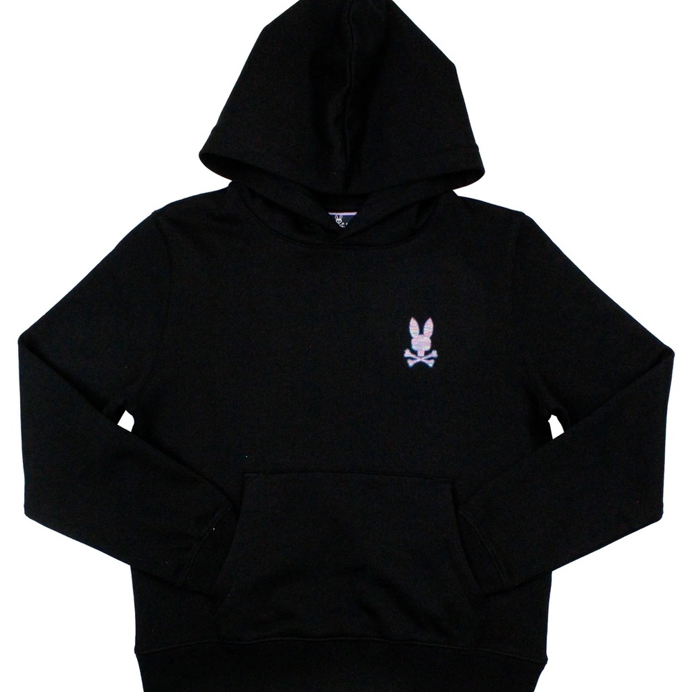 Psycho Bunny Black Hoodie Sweatshirt with Bunny Logo
